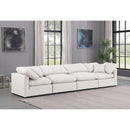 Meridian Indulge Cream Vegan Leather Modular Sofa IMAGE 2