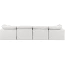 Meridian Indulge Cream Vegan Leather Modular Sofa IMAGE 3