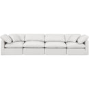 Meridian Indulge Cream Vegan Leather Modular Sofa IMAGE 4