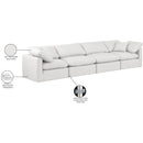 Meridian Indulge Cream Vegan Leather Modular Sofa IMAGE 8