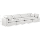 Meridian Indulge Cream Vegan Leather Modular Sofa IMAGE 9
