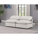 Meridian Indulge Cream Vegan Leather Modular Sofa IMAGE 2