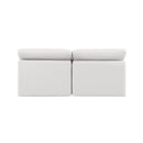 Meridian Indulge Cream Vegan Leather Modular Sofa IMAGE 3