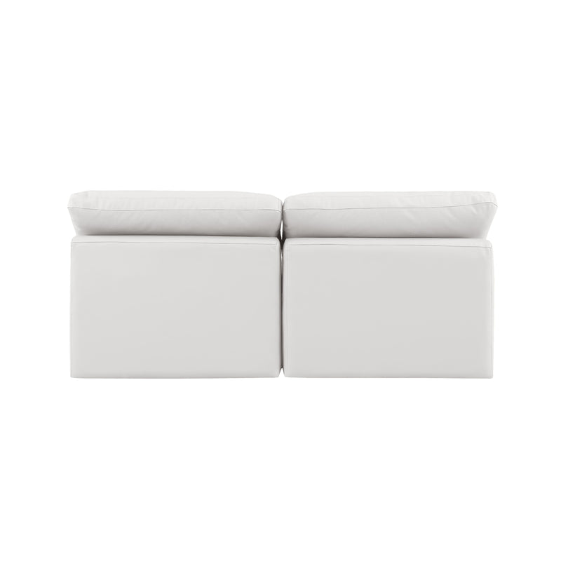 Meridian Indulge Cream Vegan Leather Modular Sofa IMAGE 3