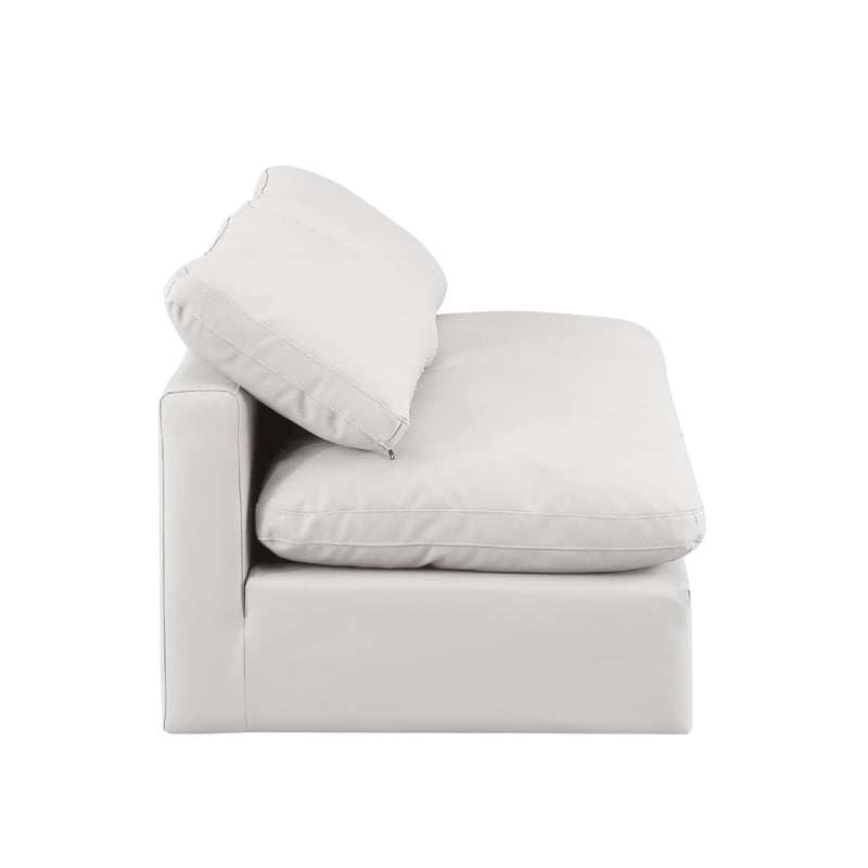 Meridian Indulge Cream Vegan Leather Modular Sofa IMAGE 5