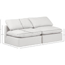 Meridian Indulge Cream Vegan Leather Modular Sofa IMAGE 8