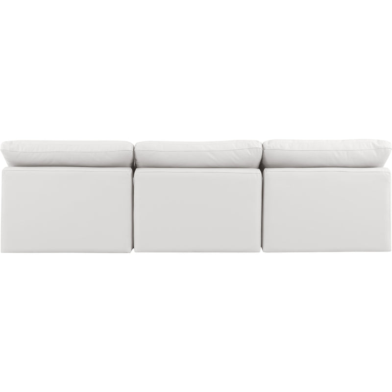 Meridian Indulge Cream Vegan Leather Modular Sofa IMAGE 3