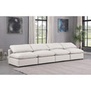 Meridian Indulge Cream Vegan Leather Modular Sofa IMAGE 2