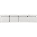 Meridian Indulge Cream Vegan Leather Modular Sofa IMAGE 3