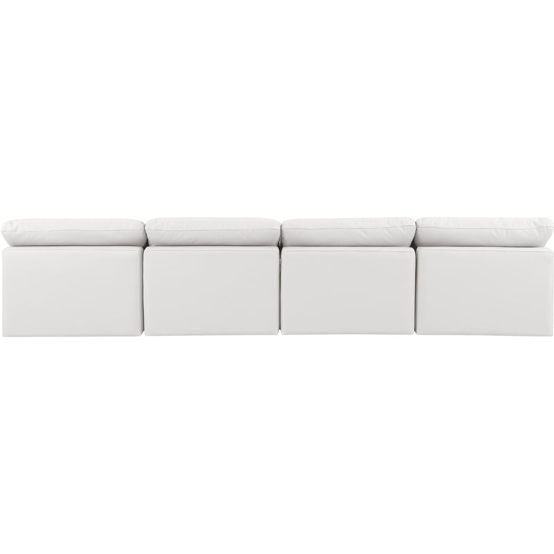 Meridian Indulge Cream Vegan Leather Modular Sofa IMAGE 3