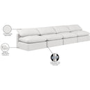 Meridian Indulge Cream Vegan Leather Modular Sofa IMAGE 7