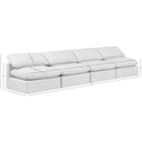 Meridian Indulge Cream Vegan Leather Modular Sofa IMAGE 8