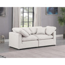 Meridian Indulge Cream Vegan Leather Modular Sofa IMAGE 2