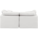 Meridian Indulge Cream Vegan Leather Modular Sofa IMAGE 3