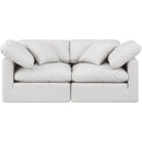 Meridian Indulge Cream Vegan Leather Modular Sofa IMAGE 4
