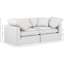 Meridian Indulge Cream Vegan Leather Modular Sofa IMAGE 9