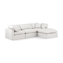 Meridian Indulge Cream Vegan Leather Modular Sectional IMAGE 1