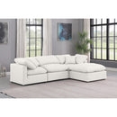 Meridian Indulge Cream Vegan Leather Modular Sectional IMAGE 2