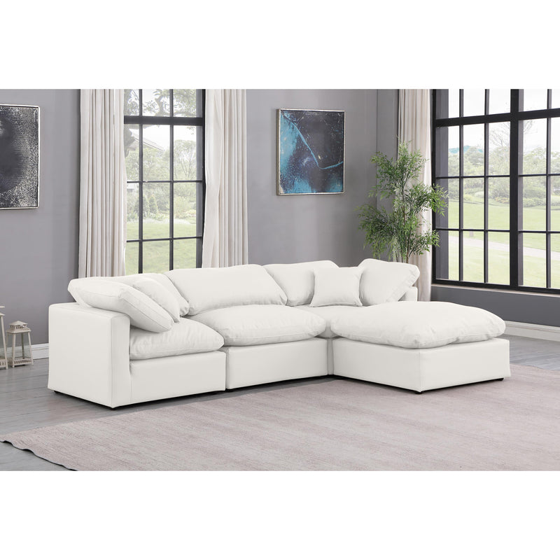 Meridian Indulge Cream Vegan Leather Modular Sectional IMAGE 2