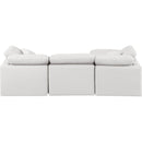Meridian Indulge Cream Vegan Leather Modular Sectional IMAGE 3
