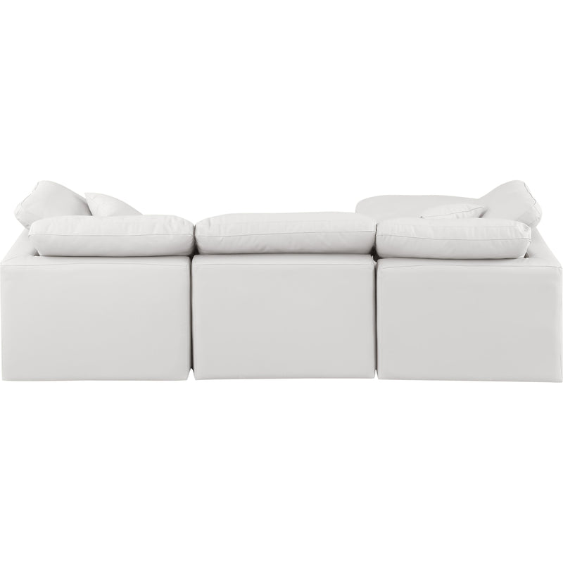 Meridian Indulge Cream Vegan Leather Modular Sectional IMAGE 3