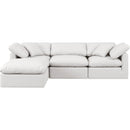 Meridian Indulge Cream Vegan Leather Modular Sectional IMAGE 4