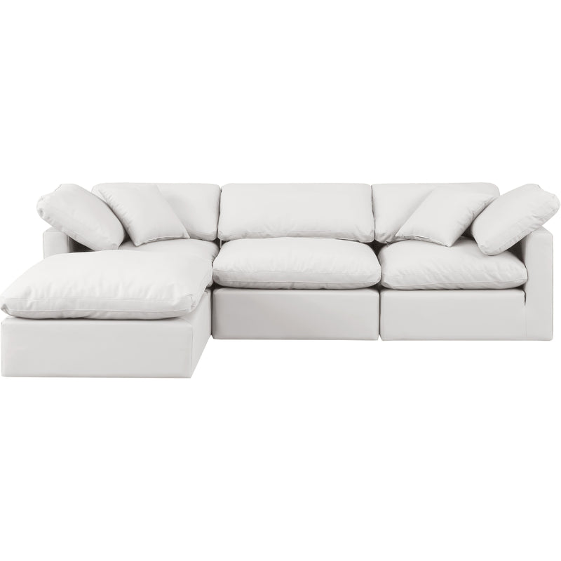 Meridian Indulge Cream Vegan Leather Modular Sectional IMAGE 4