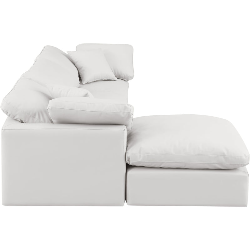 Meridian Indulge Cream Vegan Leather Modular Sectional IMAGE 5