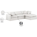 Meridian Indulge Cream Vegan Leather Modular Sectional IMAGE 8