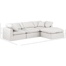 Meridian Indulge Cream Vegan Leather Modular Sectional IMAGE 9