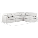 Meridian Indulge Cream Vegan Leather Modular Sectional IMAGE 10