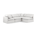 Meridian Indulge Cream Vegan Leather Modular Sectional IMAGE 1