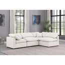 Meridian Indulge Cream Vegan Leather Modular Sectional IMAGE 2