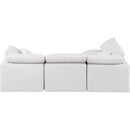 Meridian Indulge Cream Vegan Leather Modular Sectional IMAGE 3