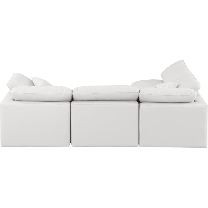 Meridian Indulge Cream Vegan Leather Modular Sectional IMAGE 3