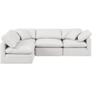 Meridian Indulge Cream Vegan Leather Modular Sectional IMAGE 4