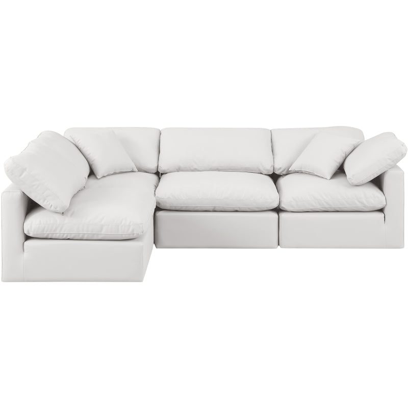 Meridian Indulge Cream Vegan Leather Modular Sectional IMAGE 4