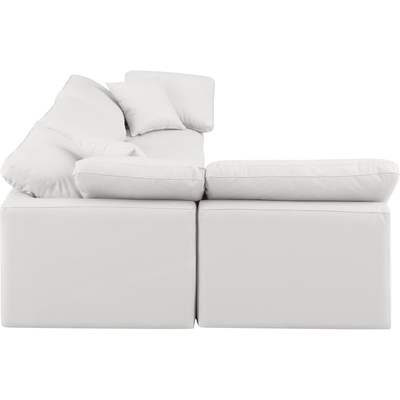 Meridian Indulge Cream Vegan Leather Modular Sectional IMAGE 5