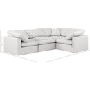 Meridian Indulge Cream Vegan Leather Modular Sectional IMAGE 10