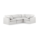 Meridian Indulge Cream Vegan Leather Modular Sectional IMAGE 1