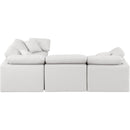 Meridian Indulge Cream Vegan Leather Modular Sectional IMAGE 5