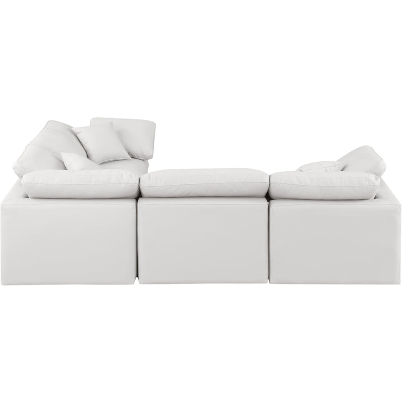 Meridian Indulge Cream Vegan Leather Modular Sectional IMAGE 5