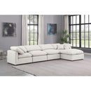 Meridian Indulge Cream Vegan Leather Modular Sectional IMAGE 2