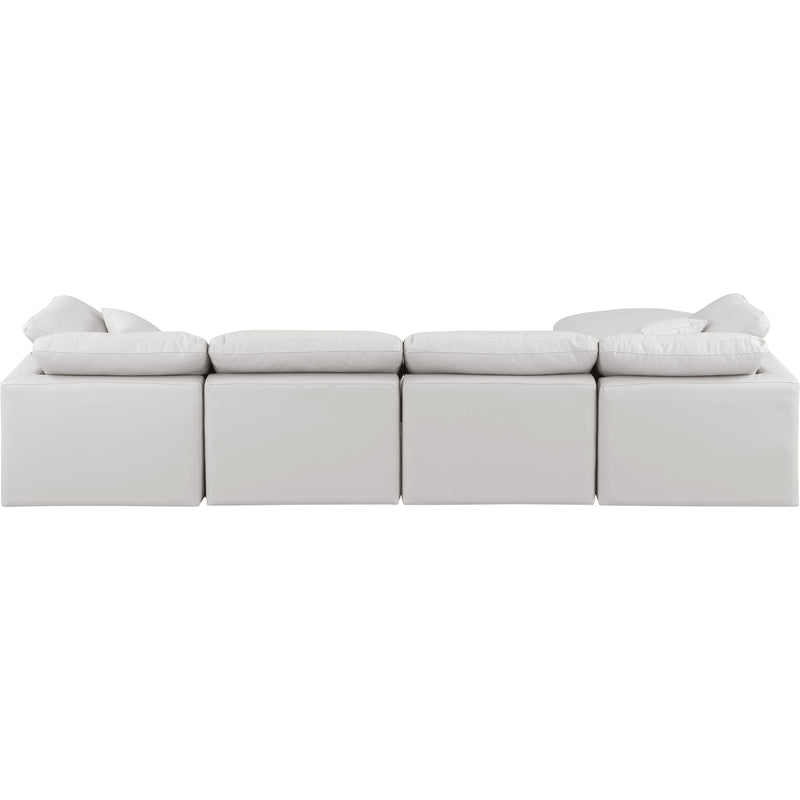 Meridian Indulge Cream Vegan Leather Modular Sectional IMAGE 3