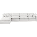 Meridian Indulge Cream Vegan Leather Modular Sectional IMAGE 4