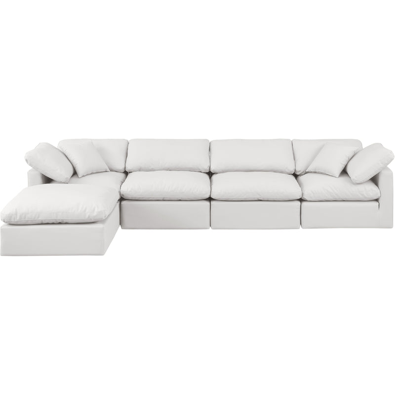 Meridian Indulge Cream Vegan Leather Modular Sectional IMAGE 4