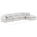 Meridian Indulge Cream Vegan Leather Modular Sectional IMAGE 9
