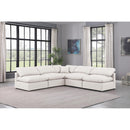 Meridian Indulge Cream Vegan Leather Modular Sectional IMAGE 2