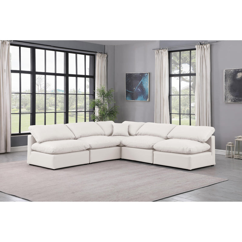 Meridian Indulge Cream Vegan Leather Modular Sectional IMAGE 2