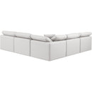 Meridian Indulge Cream Vegan Leather Modular Sectional IMAGE 3